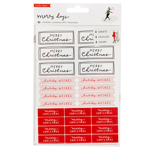 Crate Paper - Merry Days Collection - Christmas - Cardstock Stickers - Waterfall
