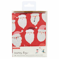 Crate Paper - Merry Days Collection - Christmas - Card Set with Glitter Accents