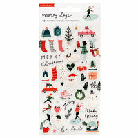 Crate Paper - Merry Days Collection - Christmas - Puffy Stickers