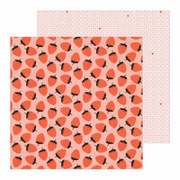 Crate Paper - La La Love Collection - 12 x 12 Double Sided Paper - Berry Sweet