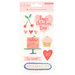 Crate Paper - La La Love Collection - Puffy Stickers with Embossed Accents