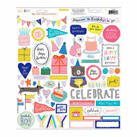 Crate Paper - Hooray Collection - Cardstock Stickers with Holographic Foil Accents