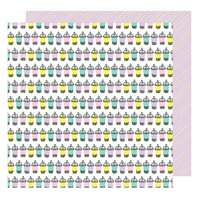 American Crafts - Sunshine and Good Times Collection - 12 x 12 Double Sided Paper - Boba Buddy