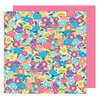 American Crafts - Sunshine and Good Times Collection - 12 x 12 Double Sided Paper - Flower Power