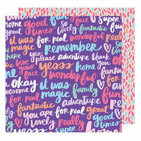 American Crafts - Sunshine and Good Times Collection - 12 x 12 Double Sided Paper - Yesss Please