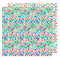 American Crafts - Sunshine and Good Times Collection - 12 x 12 Double Sided Paper - Tweet Tweet