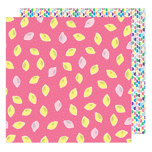 American Crafts - Sunshine and Good Times Collection - 12 x 12 Double Sided Paper - Squeeze The Day