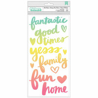 American Crafts - Sunshine and Good Times Collection - Thickers - Puffy - Phrase - Let's Dance