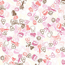 American Crafts - Romance Collection - 12x12 Paper - Puppy Love, CLEARANCE