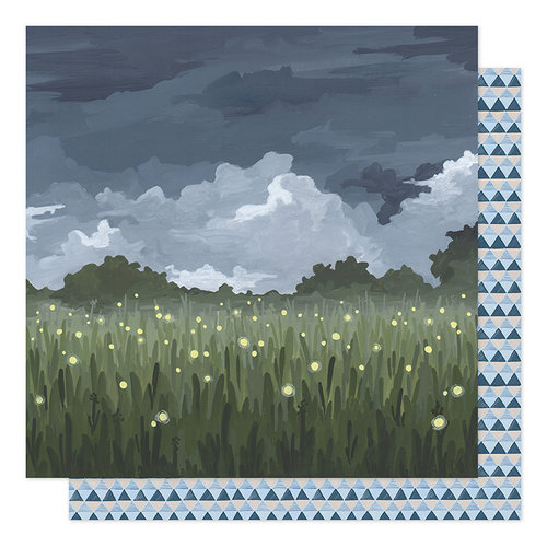 1canoe2 - Twilight Collection - 12 x 12 Double Sided Paper - Fireflies in the Garden