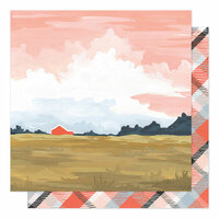 1canoe2 - Twilight Collection - 12 x 12 Double Sided Paper - Twilight Landscape