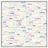 American Crafts - Teen Collection - 12 x 12 Double Sided Glitter Paper - Passing Notes, CLEARANCE