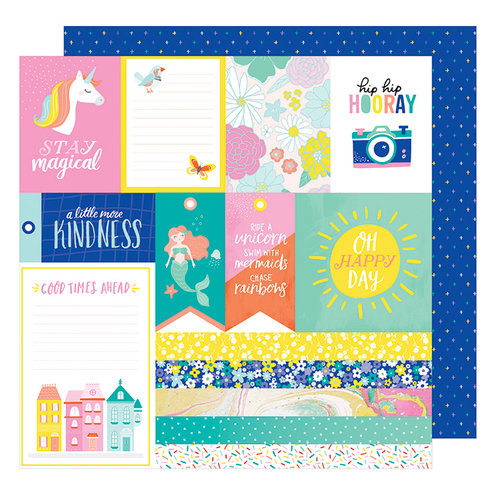 American Crafts - Stay Colorful Collection - 12 x 12 Double Sided Paper - Jive Talkin