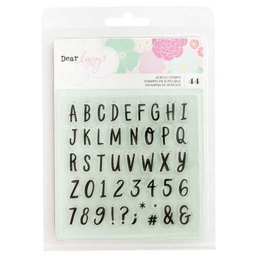 American Crafts - Stay Colorful Collection - Clear Acrylic Stamps - Alphabet