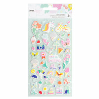 American Crafts - Stay Colorful Collection - Puffy Stickers