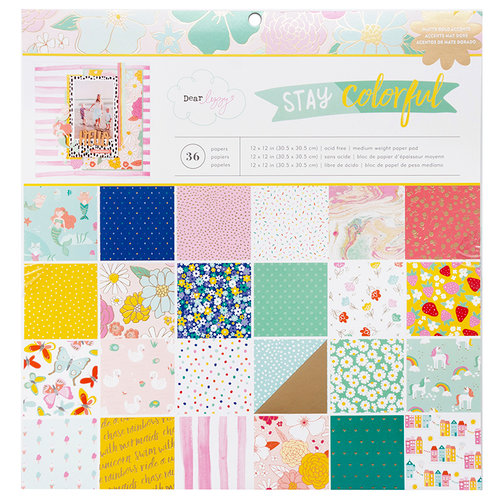 American Crafts - Stay Colorful Collection - 12 x 12 Paper Pad