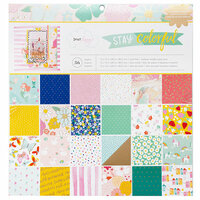 American Crafts - Stay Colorful Collection - 12 x 12 Paper Pad with Foil Accents
