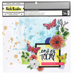 American Crafts - Color Kaleidoscope Collection - 12 x 12 Paper Pad - Mixed Media