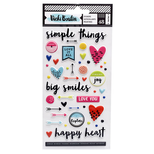 American Crafts - Field Notes Collection - Puffy Sticker Sheet