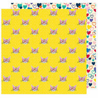 American Crafts - Box of Crayons Collection - 12 x 12 Double Sided Paper - Cat's Meow