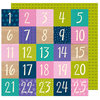 American Crafts - Box of Crayons Collection - 12 x 12 Double Sided Paper - Countdown