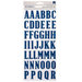 American Crafts - Thickers - Glitter - Alphabet - Blue