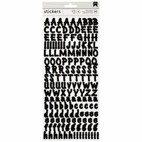 American Crafts - Thickers - Glitter - Alphabet - Small Brush - Black