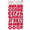 American Crafts - Stickers - Alphabet - San Serif - Red