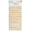 American Crafts - Glitter Stickers - Alphabet - San Serif - Small - Gold