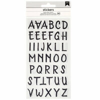 American Crafts - Epoxy Stickers - Alphabet - Black