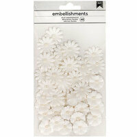 American Crafts - Paper Flowers - Off White