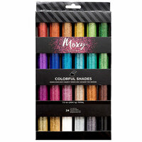 American Crafts - Moxy Glitter - Extra Fine - Colorful Shades - 24 Pack