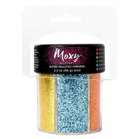 American Crafts - Moxy Glitter - Shaker Set - Bright and Bold - 6 Pack