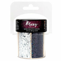 American Crafts - Moxy Glitter - Shaker Set - Shimmering Neutrals - 6 Pack