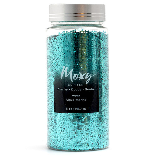 American Crafts - Moxy Glitter - Chunky - Aqua - 5 Ounces