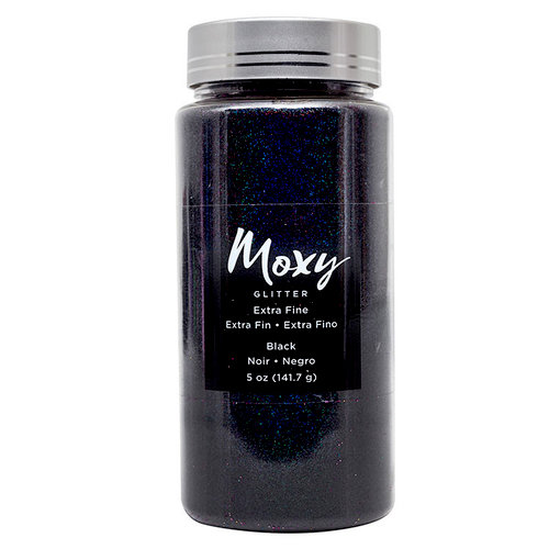 American Crafts - Moxy Glitter - Extra Fine - Black - 5 Ounces