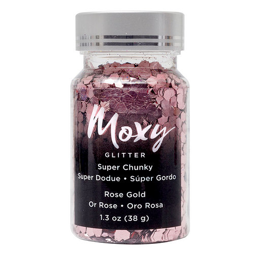 American Crafts - Moxy Glitter - Super Chunky - Rose Gold - 1.3 Ounces