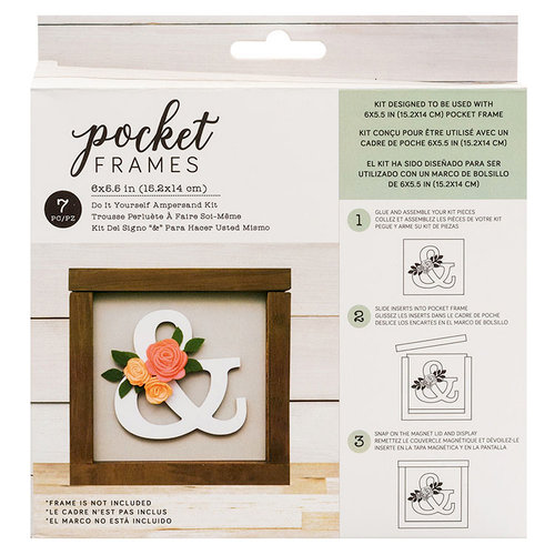 American Crafts - Details 2 Enjoy Collection - Pocket Frames Kit - 6 x 5.5 - Do-It-Yourself - Ampersand