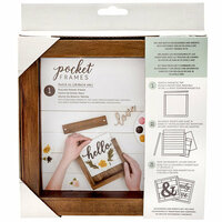 American Crafts - Details 2 Enjoy Collection - Pocket Frames - 6 x 5.5 - Stained