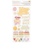 American Crafts - It's All Good Collection - Thickers - Chipboard with Foil Accents - Phrases and Icons - Be Bright