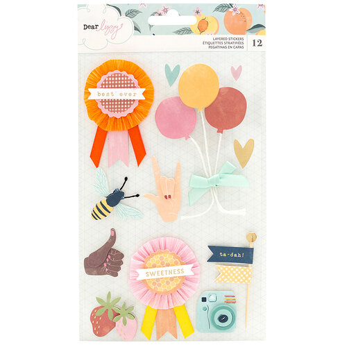 American Crafts - It's All Good Collection - Layered Stickers with Foil Accents