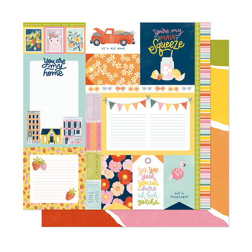 American Crafts - It's All Good Collection - 12 x 12 Double Sided Paper - Main Squeeze