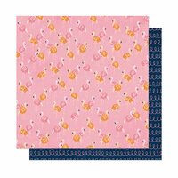 American Crafts - It's All Good Collection - 12 x 12 Double Sided Paper - Let's Flamingle