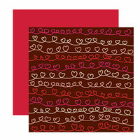 American Crafts - I Heart You Collection - 12 x 12 Double Sided Paper - Luvs, CLEARANCE
