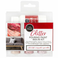 American Crafts - Color Pour Collection - Glitter Pouring Paint Mix-In Kit - Amber Drift
