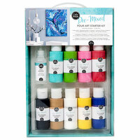 American Crafts - Color Pour Collection - Pre-Mixed Pour Art Starter Kit