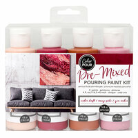 American Crafts - Color Pour Collection - Pre-Mixed Pouring Paint Kit - Amber Drift