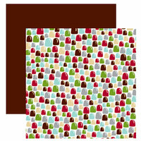 American Crafts - Merrymint Collection - Christmas - 12 x 12 Double Sided Paper with Foil Accents - Gumdrops, CLEARANCE