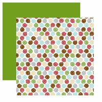 American Crafts - Merrymint Collection - Christmas - 12 x 12 Double Sided Paper with Foil Accents - Cinnamon Roll