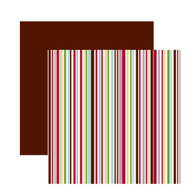 American Crafts - Merrymint Collection - Christmas - 12 x 12 Double Sided Paper with Glitter Accents - Licorice, CLEARANCE